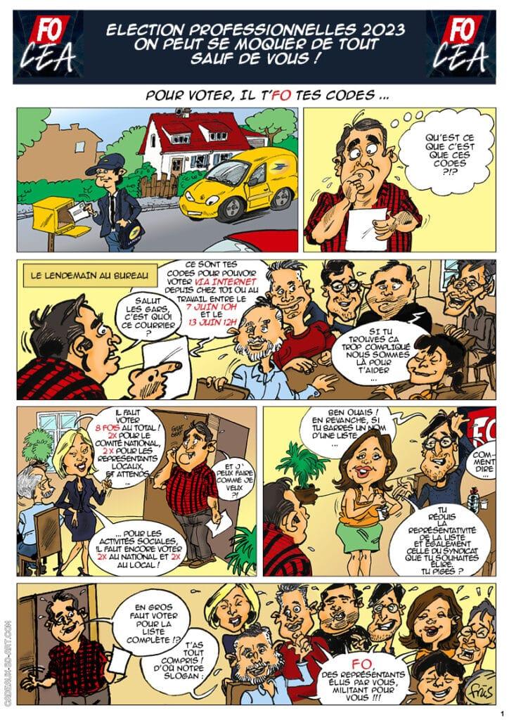 Flyers pédagogique du syndicat FO pour les élection nationales 2023