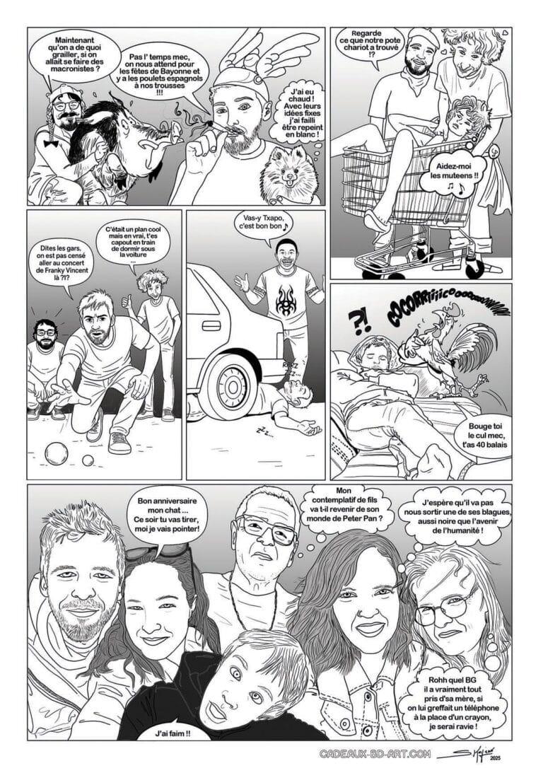 Livraison N&B BD personnalisee pour les 40 ans