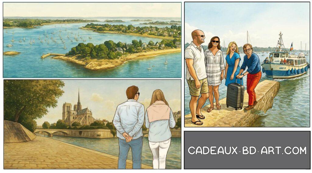 Patwork exemple de 3 cases issues d'une BD personnalisee Collector réaliste signée SK-BOOK