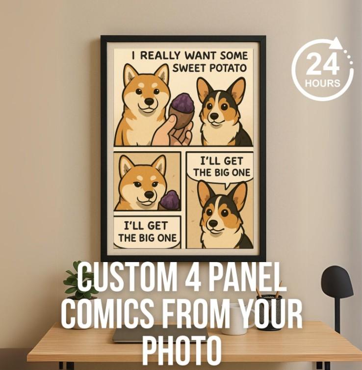 Exemple d'un cadre BD 3 cases 100% image IA basic