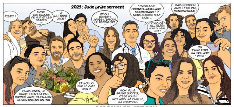 Case BD semi réaliste avec 23 portraits et bulles mise en scène subtilement