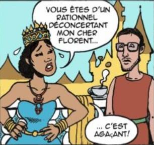 extrait BD - Florent et sa copine qui incarne dans l'histoire une princesse.