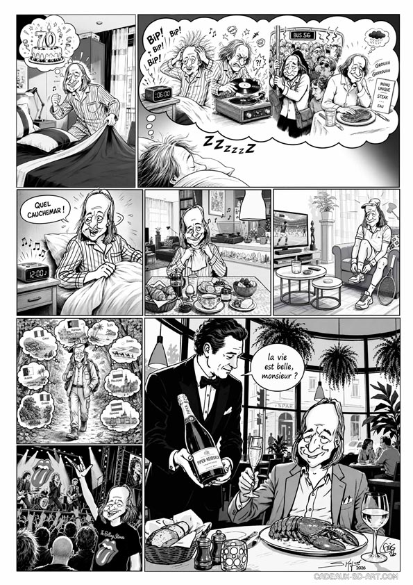 Galerie cadeau BD 70 ans papa